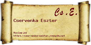Cservenka Eszter névjegykártya